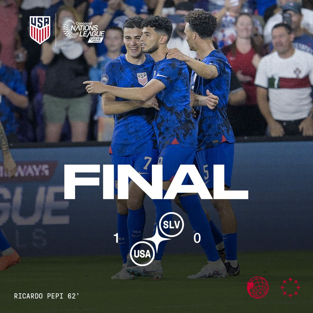 Concacaf Nations League USMNT 1 El Salvador 0 Match Report Stats Standings