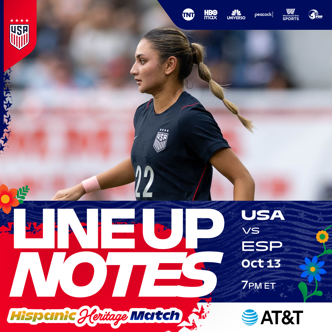 USWNT vs. Spain: Starting XI & Lineup Notes