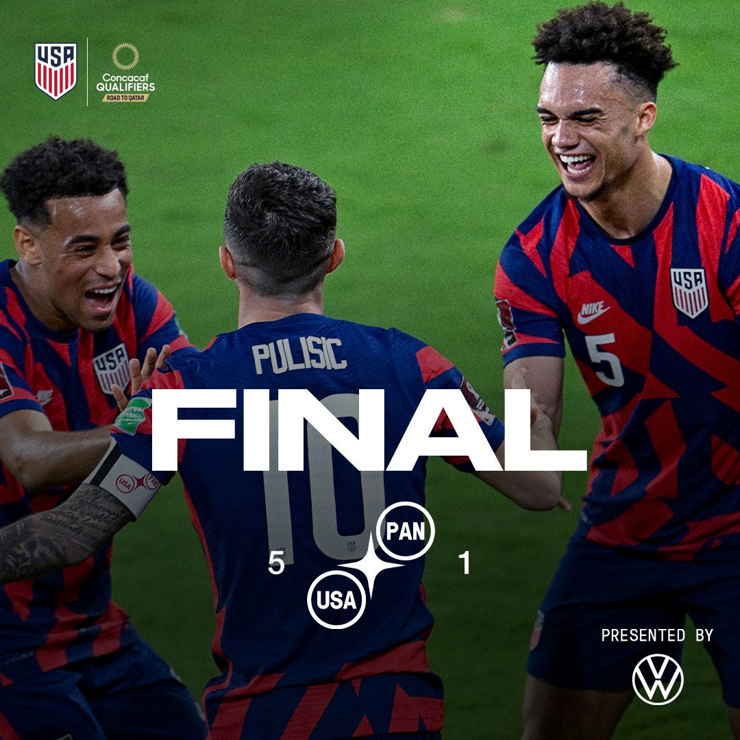 2022 Concacaf World Cup Qualifying USA 5 Panama 1 Match Report Stats Standings