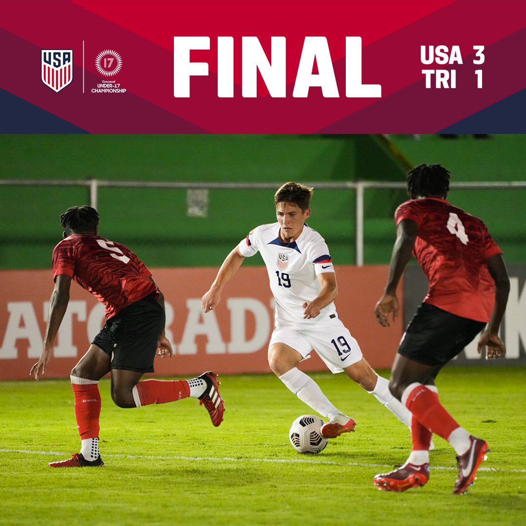 Concacaf U 17 Championship USMYNT 3 Trinidad and Tobago 1 Match Report Stats Standings