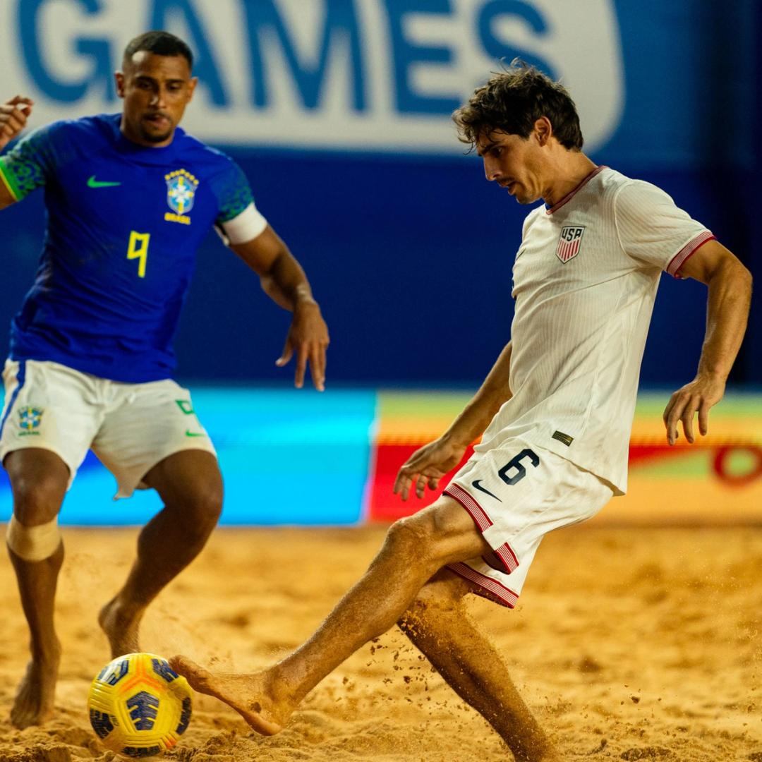 Beach MNT Plays Valiantly In 8-6 Defeat To World Cup Champs Brazil
