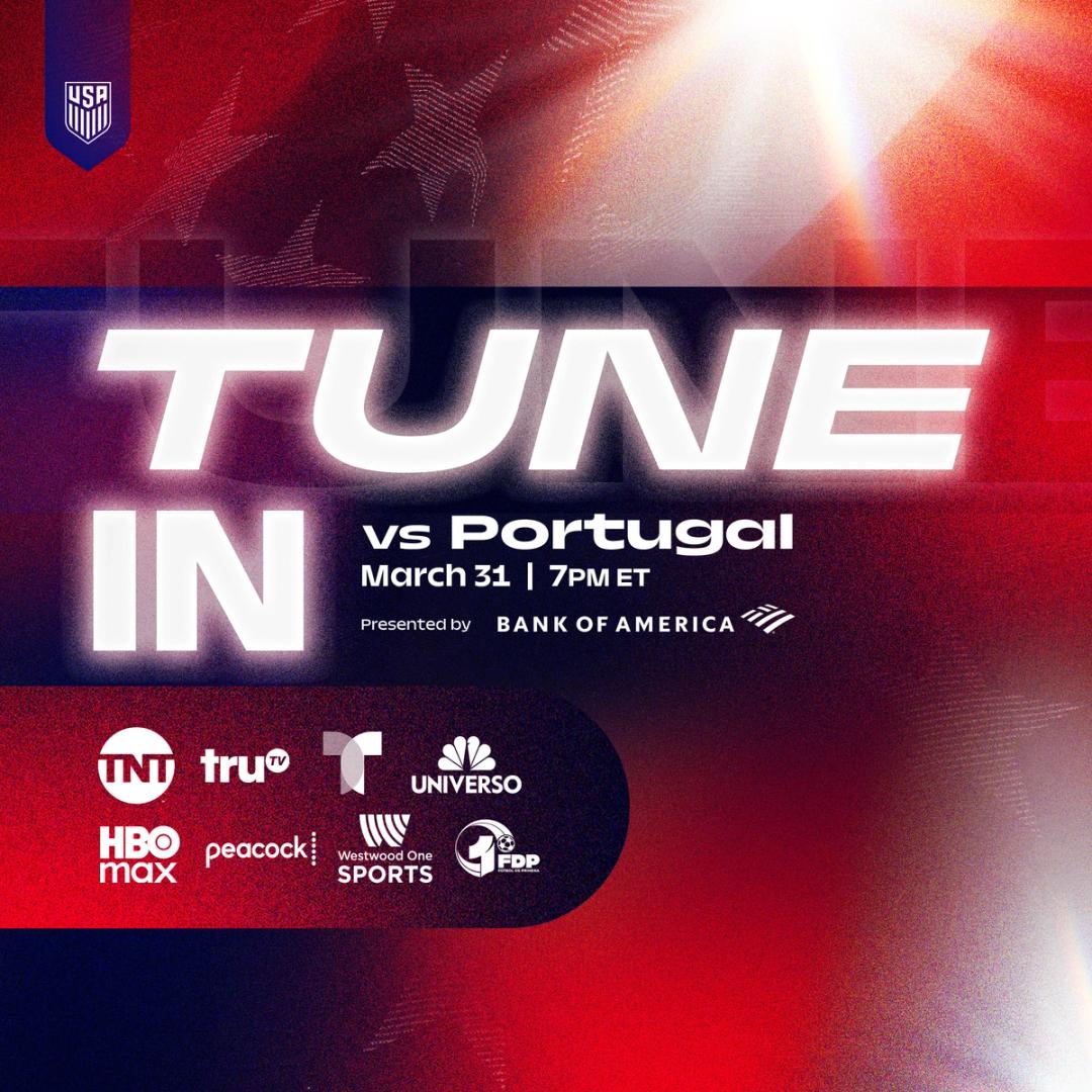 How to Watch: USMNT vs. Portugal on Tuesday, March 31 in Atlanta, Georgia