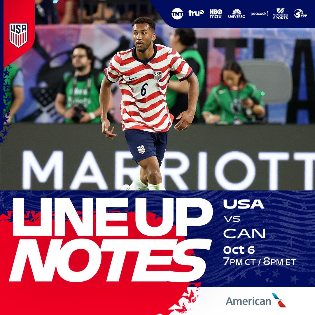 Starting XI & Lineup Notes: USMNT vs. Canada