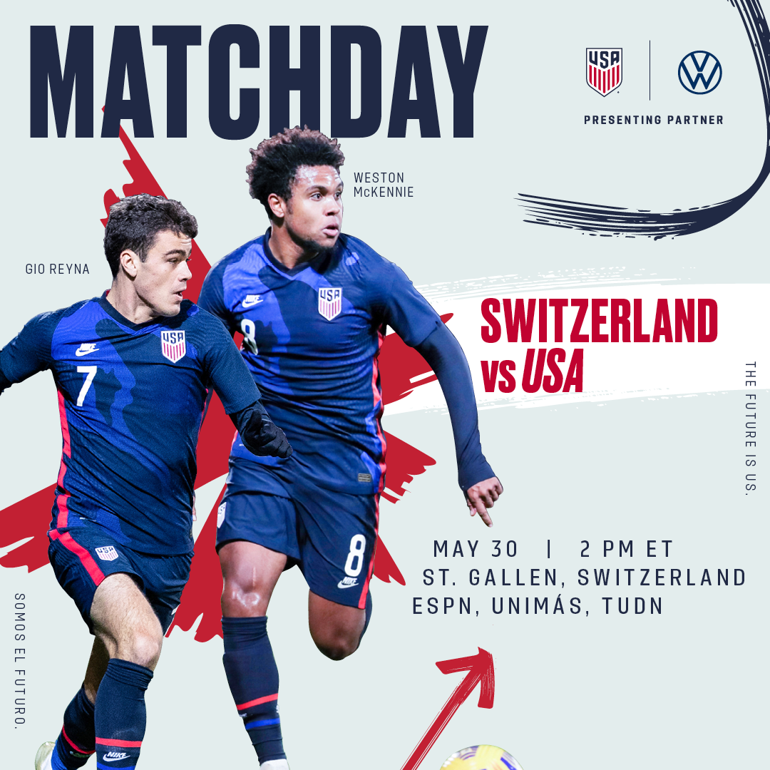 Preview: USMNT Takes on No. 13-ranked Switzerland Ahead of Concacaf Nations League Final Four