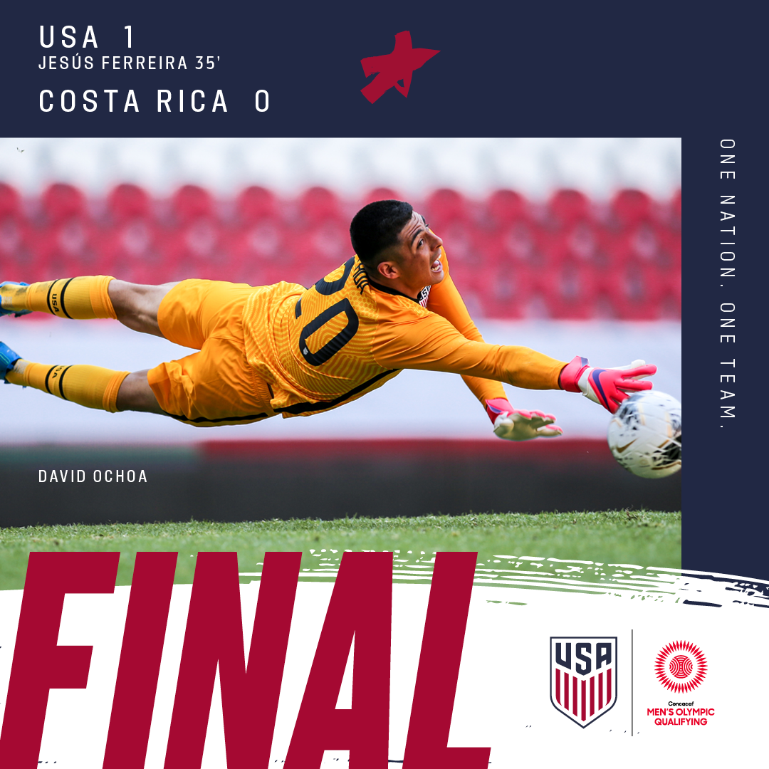 US Under 23 Mens National Team Takes Down Costa Rica 1 0 to Open Concacaf Olympic Qualifying