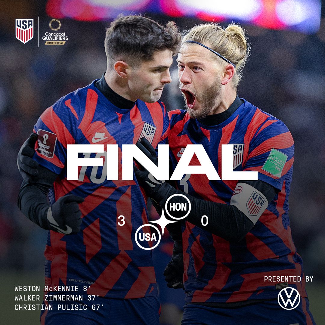 Three Goals From Set Plays Power USMNT To 3-0 World Cup Qualifying Win Against Honduras During Coldest Match In USMNT History