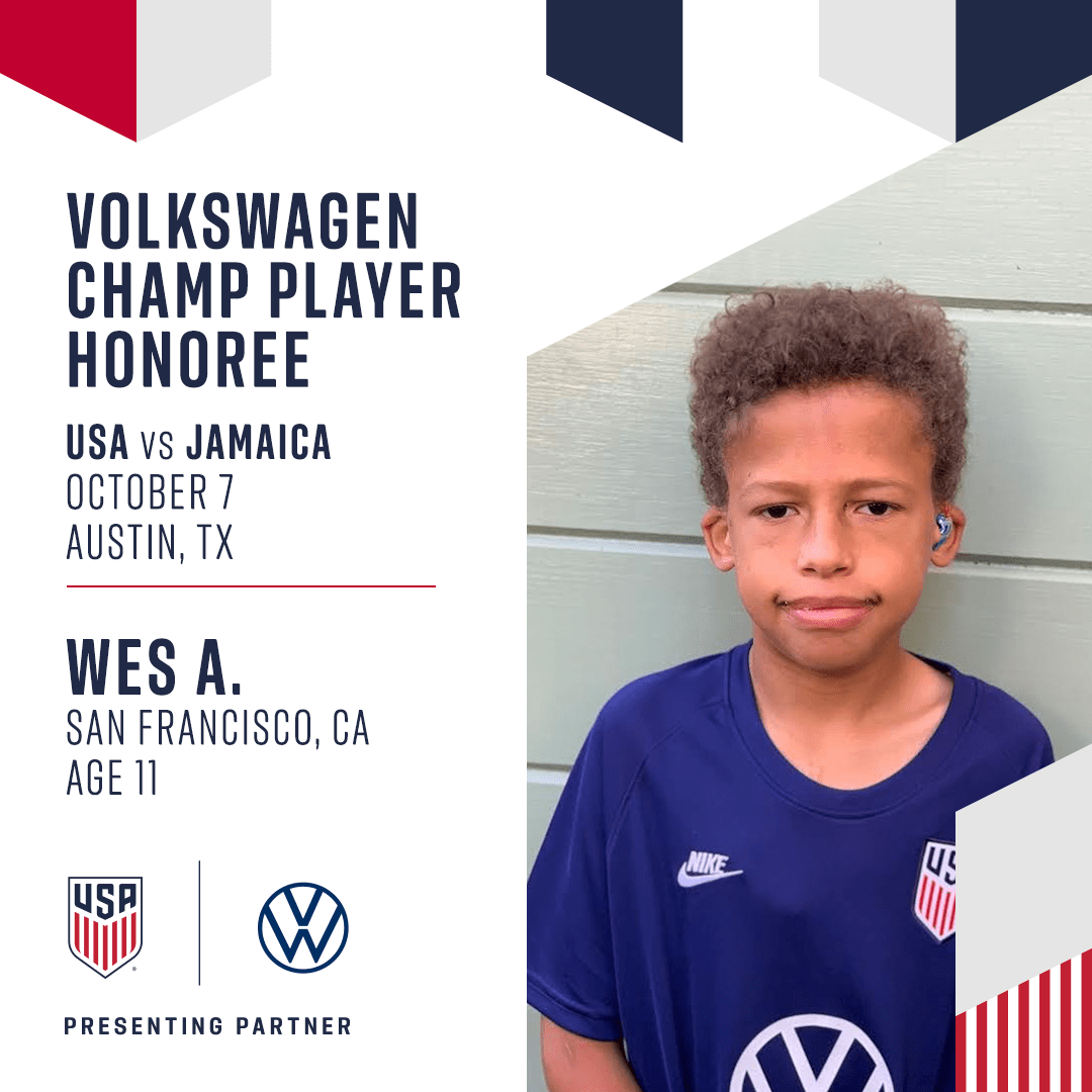 USMNT vs Jamaica VW CHAMP Player Honoree: Wes