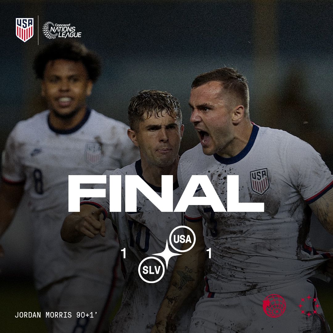 Concacaf Nations League USA 1 El Salvador 1 Match Report Stats Standings