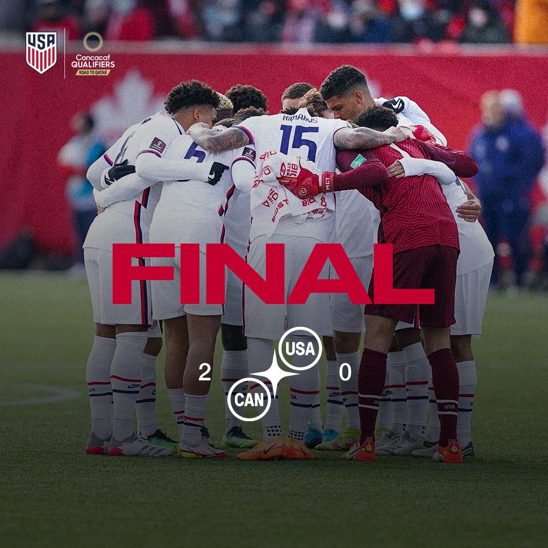 2022 Concacaf World Cup Qualifying USA 0 Canada 2 Match Report Stats Standings