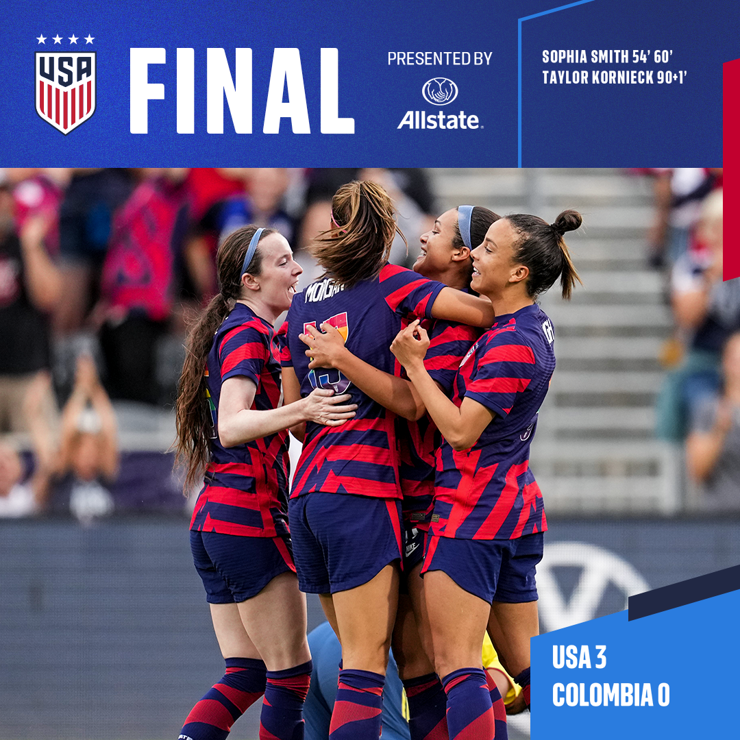 International Friendly USWNT 3 Colombia 0 Match Report Stats Standings