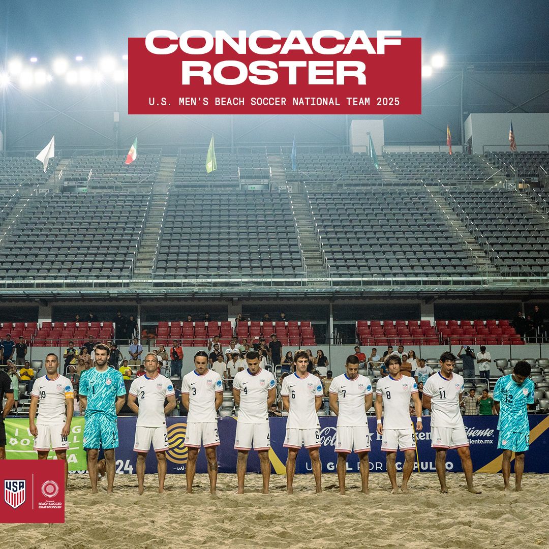 U.S. Men’s Beach Soccer National Team Head Coach Ian Carry Names Roster for 2025 Concacaf Beach Soccer Championship in Bahamas