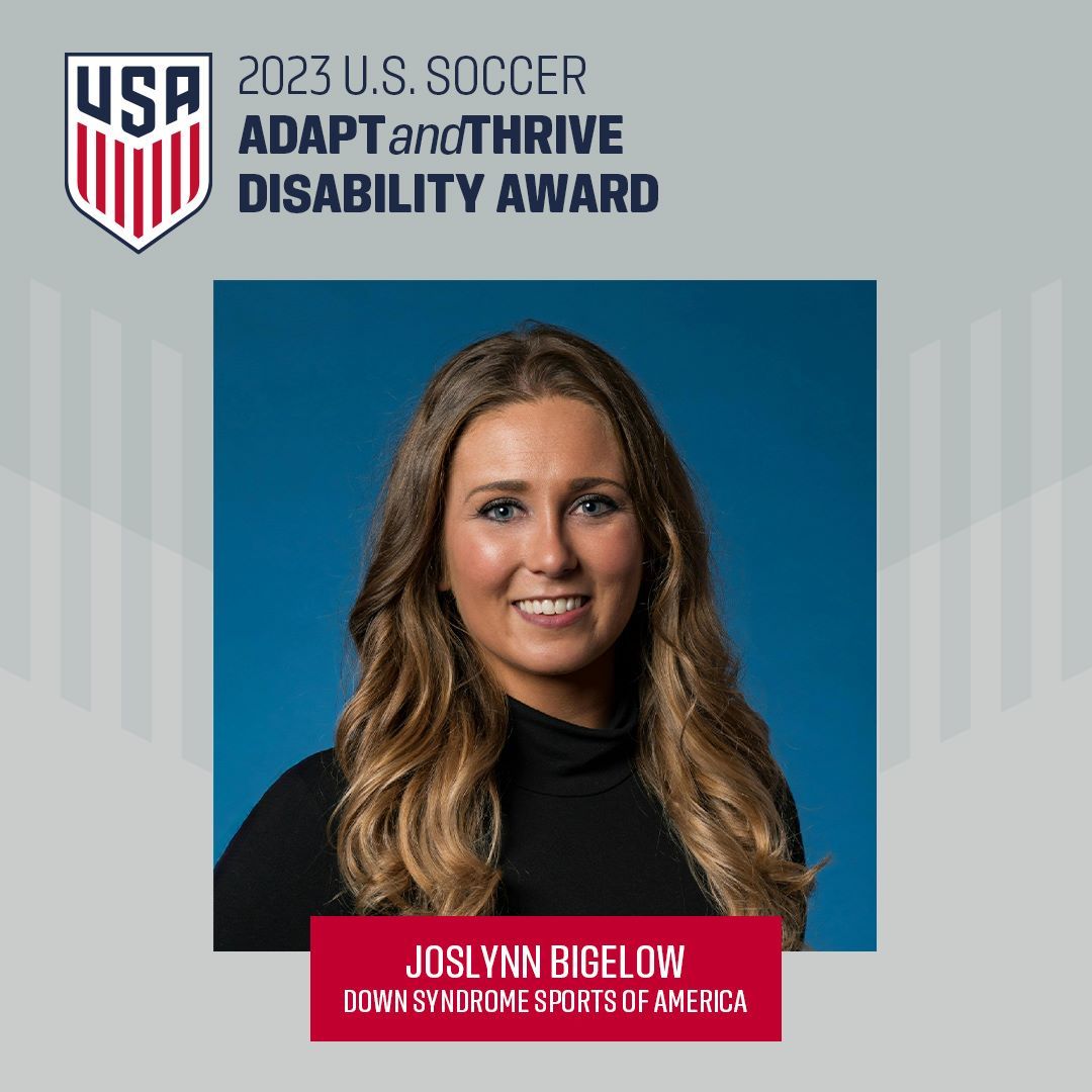 Joslynn Bigelow Wins 2023 US Soccer Adaptandthrive Disability Award