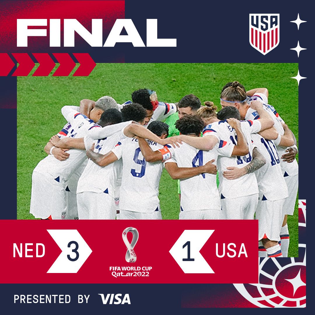 FIFA World Cup 2022 USMNT 1 Netherlands 3 Match Report Stats Standings