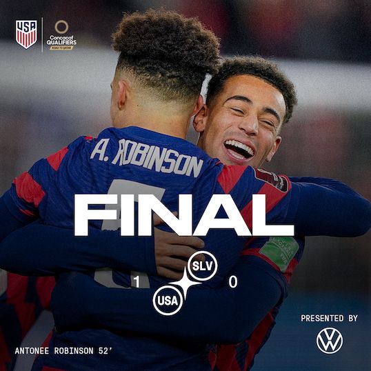 2022 Concacaf World Cup Qualifying USA 1 El Salvador 0 Match Report Stats Standings