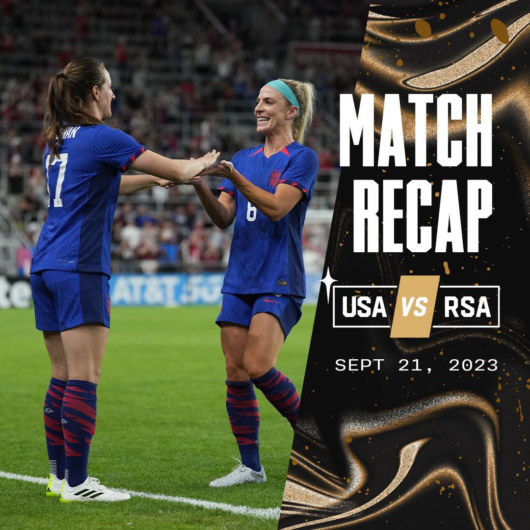 uswnt vs south africa match highlights recap goals score cincinnati 9 21 23